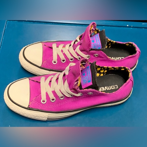 Women’s 7 EU 37.5 Converse All Star Chuck Taylor Double Tongue Patterned Shoes - Picture 8 of 16